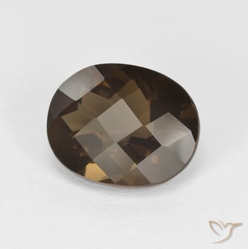 2.42ct 자연스러운 미디엄 브라운 스모키 쿼츠, 타원형, VVS