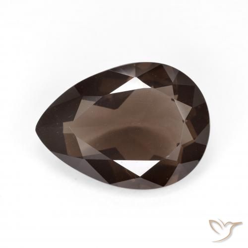 5.36ct 자연스러운 갈색 스모키 쿼츠, 배 모양, VVS