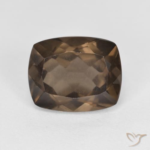 3.06ct 자연스러운 초콜릿 브라운 스모키 쿼츠, 방석, VS