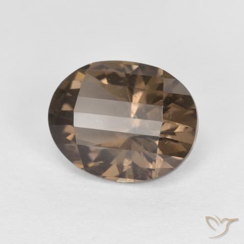 2.47ct 자연스러운 라이트 모카 스모키 쿼츠, 타원형, VS