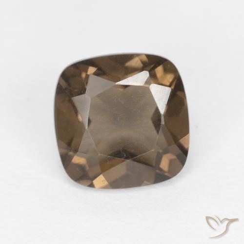 0.90ct 자연스러운 연한 갈색 스모키 쿼츠, 방석, VVS-VS