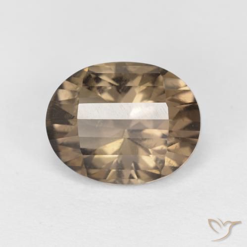 2.66ct 자연스러운 Medium Light-Brown 스모키 쿼츠, 타원형, VS