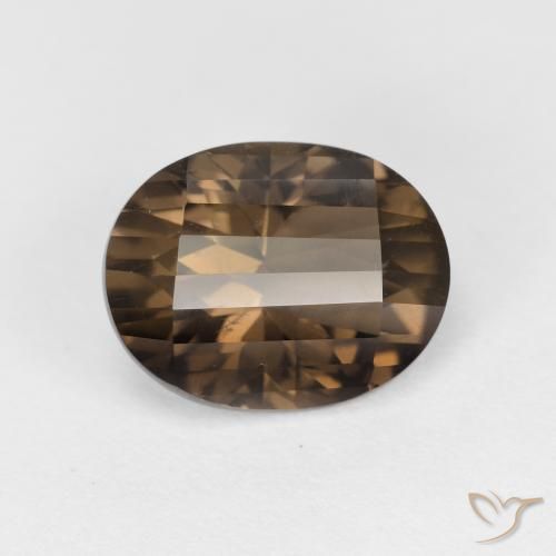 2.54ct 자연스러운 미디엄 브라운 스모키 쿼츠, 타원형, VS