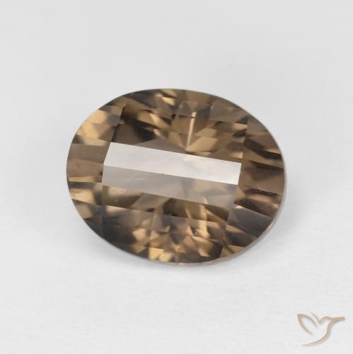 2.61ct 자연스러운 Medium Light-Brown 스모키 쿼츠, 타원형, VS