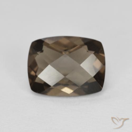 1.97ct 자연스러운 미디엄 브라운 스모키 쿼츠, 방석, VVS