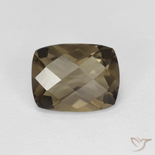 1.90ct 자연스러운 미디엄 브라운 스모키 쿼츠, 방석, VVS