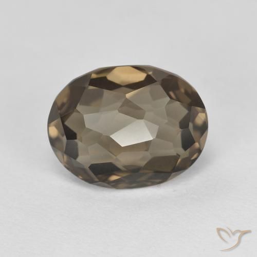 2.74ct 자연스러운 우드 브라운 스모키 쿼츠, 타원형, VVS