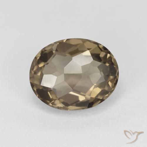 2.23ct 자연스러운 뉴트럴 브라운 스모키 쿼츠, 타원형, VVS