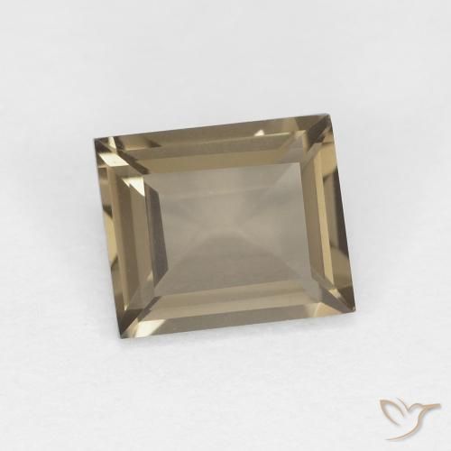 0.92캐럿 천연 Medium Light-Brown 스모키 쿼츠, 바게트, VVS