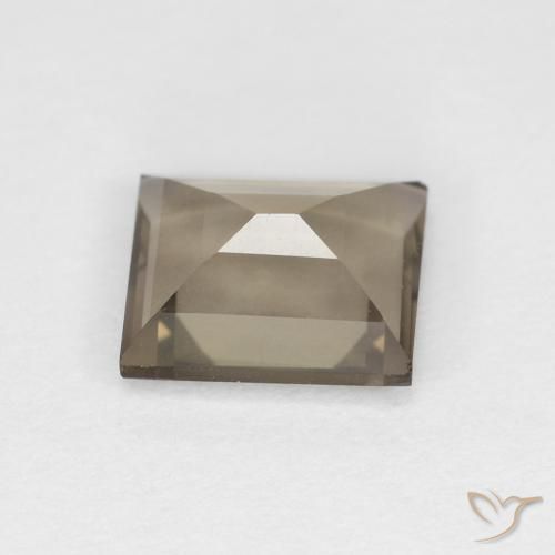 0.92캐럿 천연 Medium Light-Brown 스모키 쿼츠, 바게트, VVS