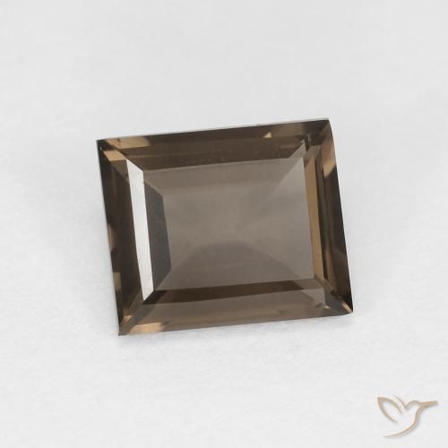 0.85캐럿 천연 월넛 브라운 스모키 쿼츠, 바게트, VVS