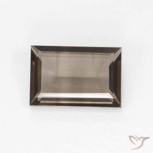 1.43ct 자연스러운 연한 갈색 스모키 쿼츠, 바게트, VVS