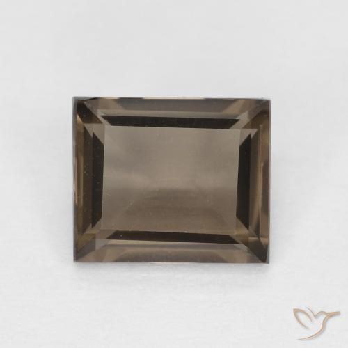 0.86ct 자연스러운 Medium Dark-Brown 스모키 쿼츠, 바게트, VVS