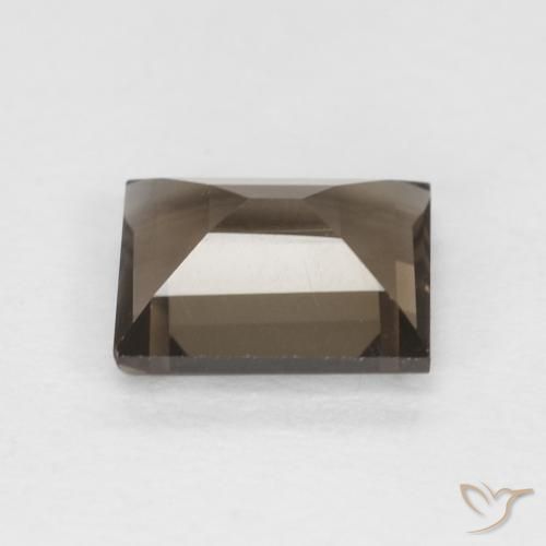 0.86캐럿 천연 Medium Dark-Brown 스모키 쿼츠, 바게트, VVS
