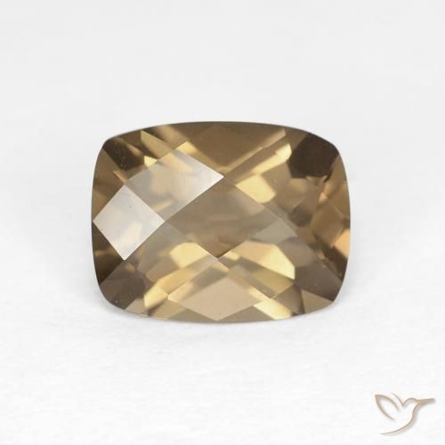 1.75ct 자연스러운 웜 브라운 스모키 쿼츠, 방석, VVS