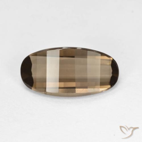 2.73ct 자연스러운 연한 갈색 스모키 쿼츠, 타원형, VVS