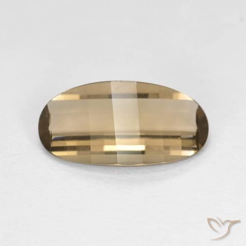 2.42ct 자연스러운 라이트 모카 스모키 쿼츠, 타원형, VVS