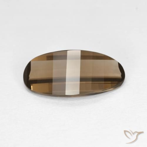 2.06ct 자연스러운 라이트 모카 스모키 쿼츠, 타원형, VVS