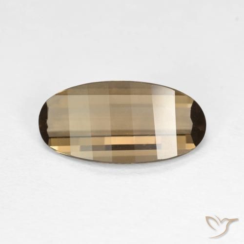 2.28ct 자연스러운 라이트 모카 스모키 쿼츠, 타원형, VVS