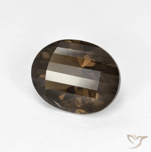 2.54ct 자연스러운 미디엄 브라운 스모키 쿼츠, 타원형, VVS