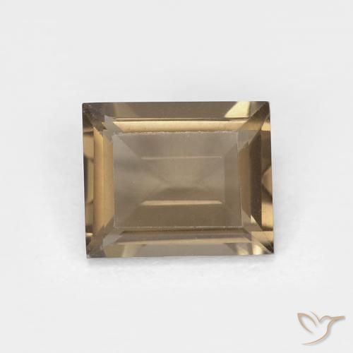0.88ct 자연스러운 Medium Light-Brown 스모키 쿼츠, 바게트, VVS