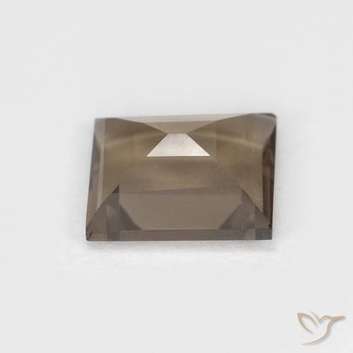 0.87캐럿 천연 Medium Light-Brown 스모키 쿼츠, 바게트, VVS