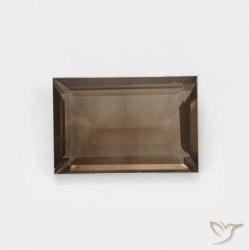 1.43ct 자연스러운 웜 브라운 스모키 쿼츠, 바게트, VVS