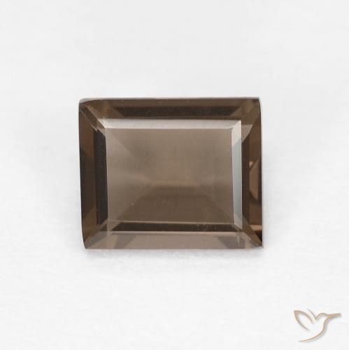 0.82ct 자연스러운 히코리 브라운 스모키 쿼츠, 바게트, VVS