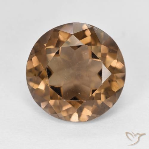 5.58ct 자연스러운 연한 갈색 스모키 쿼츠, 둥근, VVS-VS