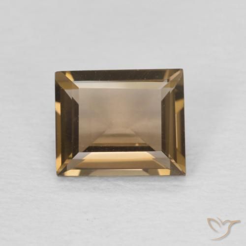 0.87ct 자연스러운 Medium Dark-Brown 스모키 쿼츠, 바게트, VVS