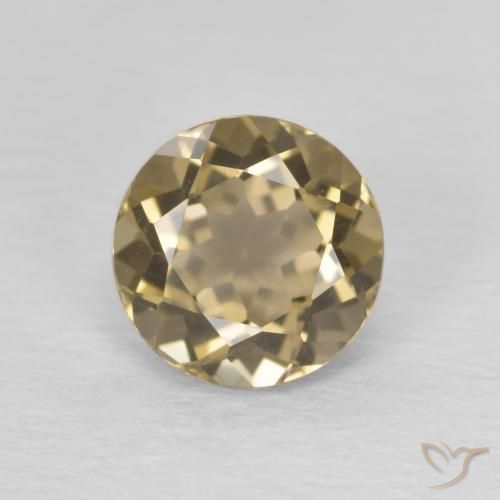 1.26ct 자연스러운 엄버 브라운 스모키 쿼츠, 둥근, VVS