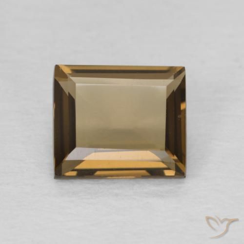 0.85ct 자연스러운 Medium Dark-Brown 스모키 쿼츠, 바게트, VVS