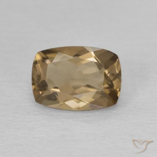 0.90ct 자연스러운 웜 브라운 스모키 쿼츠, 방석, VVS
