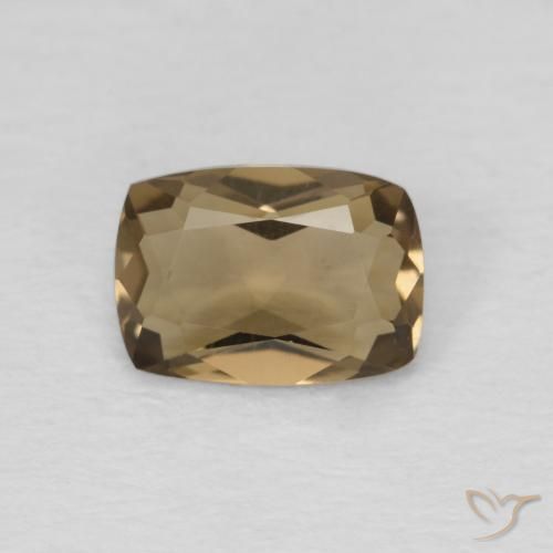 0.81ct 자연스러운 모카 브라운 스모키 쿼츠, 방석, VVS