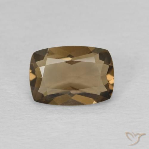 0.81ct 자연스러운 Medium Dark-Brown 스모키 쿼츠, 방석, VVS
