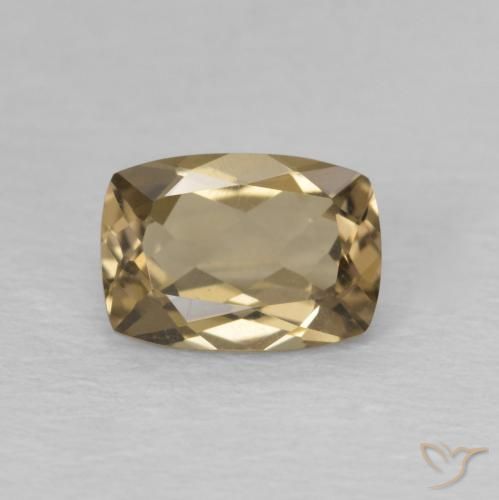 0.81ct 자연스러운 웜 브라운 스모키 쿼츠, 방석, VVS