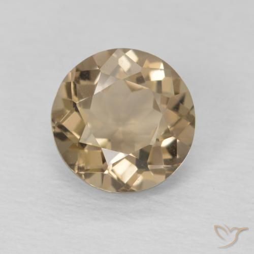 1.21ct 자연스러운 우드 브라운 스모키 쿼츠, 둥근, VVS