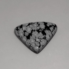 17.24캐럿 천연 스노우플레이크 스노우플레이크 옵시디언, 트릴리언, 25.5×21.7 mm, 불투명체