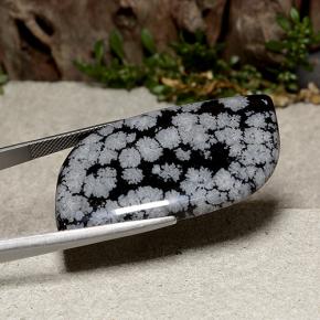 43.74캐럿 천연 눈송이 눈송이 흑요석, 멋진 모양, 불투명체