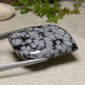 33.41캐럿 천연 눈송이 눈송이 흑요석, 멋진 모양, 불투명체