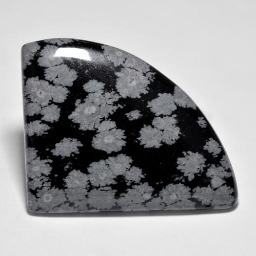 44.61캐럿 천연 멀티컬러 스노우플레이크 옵시디언, 멋진 모양, 33.2×27.3 mm, 불투명체