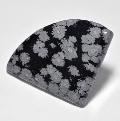 44.61캐럿 천연 멀티컬러 스노우플레이크 옵시디언, 멋진 모양, 33.2×27.3 mm, 불투명체