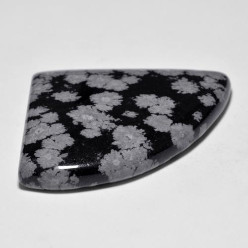 44.61캐럿 천연 멀티컬러 스노우플레이크 옵시디언, 멋진 모양, 33.2×27.3 mm, 불투명체