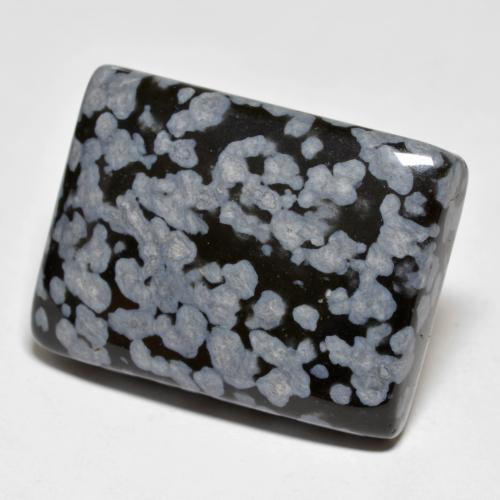 44.90캐럿 천연 멀티컬러 스노우플레이크 옵시디언, 바게트, 31.2×21.5 mm, 불투명체
