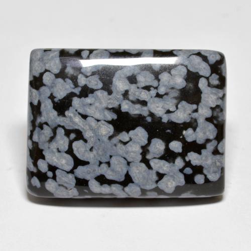 44.90캐럿 천연 멀티컬러 스노우플레이크 옵시디언, 바게트, 31.2×21.5 mm, 불투명체