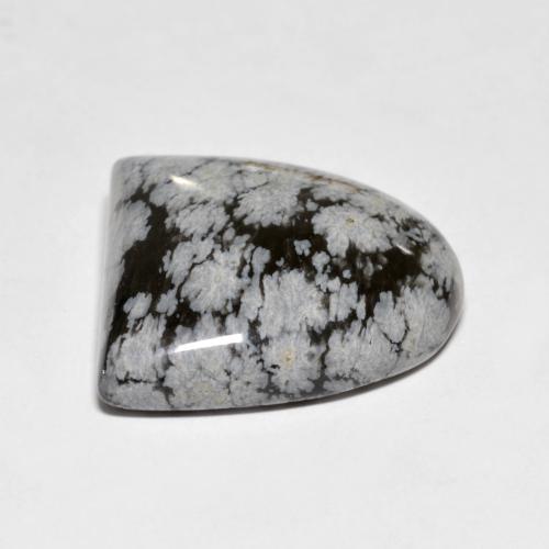22.24캐럿 천연 멀티컬러 스노우플레이크 옵시디언, 멋진 모양, 22.1×20.9 mm, 불투명체