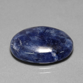 10.96캐럿 천연 바이올렛 블루 소달라이트, 타원형 컷, 20.2×15.2 mm, 불투명체