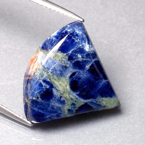 10.30캐럿 천연 바이올렛 블루 소달라이트, 멋진 모양, 20.5×18.9 mm, 불투명체