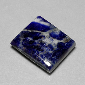 16.13캐럿 천연 바이올렛 블루 소달라이트, 바게트, 19.6×16.7 mm, 불투명체