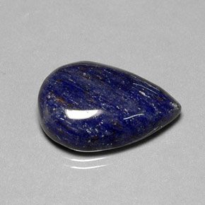 16.14캐럿 천연 바이올렛 블루 소달라이트, 배 모양, 22.5×15.5 mm, 불투명체